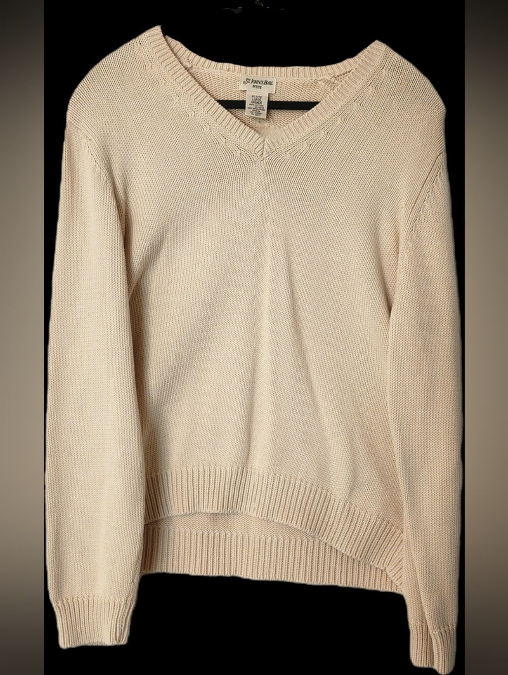 St. John's Bay Cream V-Neck Sweater